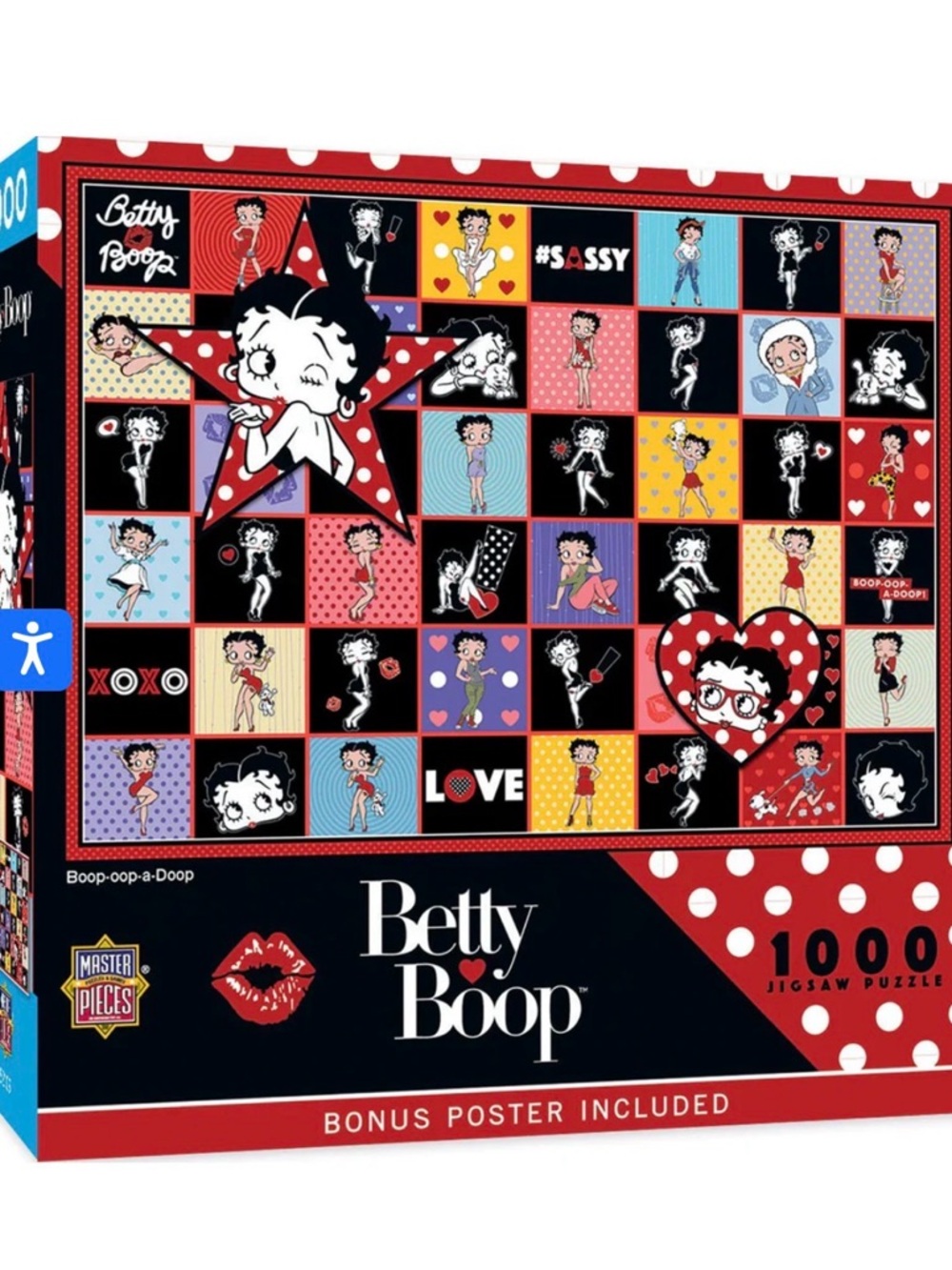 MasterPieces Betty Boop - oop-oop-a-Doop 1000 Piece Jigsaw Puzzle with Poster